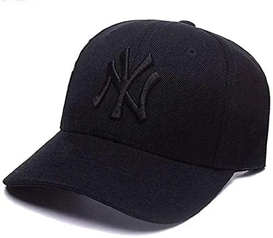 Adult's Polyester, Sport Cap (Pack Of 1) (BLK EMB SPORTBOYS CAP-057_Black_Free Size)