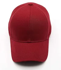 Adult's Cotton Cap (Pack Of 1) (B01_Maroon_Free Size)-thumb2