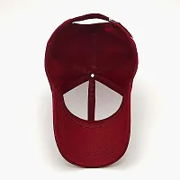 Adult's Cotton Cap (Pack Of 1) (B01_Maroon_Free Size)-thumb4
