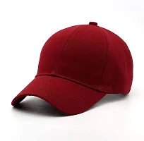 Adult's Cotton Cap (Pack Of 1) (B01_Maroon_Free Size)-thumb3