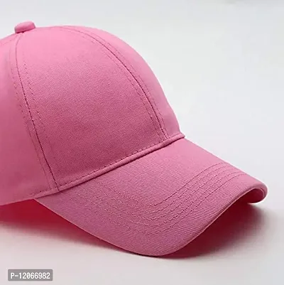 Adult's Cotton Cap (Pack Of 1) (B01_Pink_Free Size)-thumb5