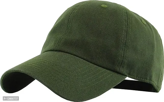 Adult's Cotton Cap (Pack Of 1) (B01_Dark Green_Free Size)