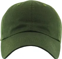 Adult's Cotton Cap (Pack Of 1) (B01_Dark Green_Free Size)-thumb1