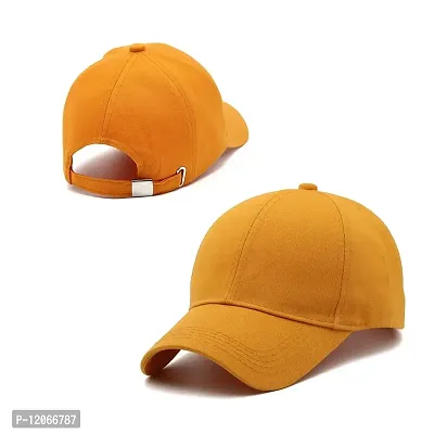 VEERUS Baseball Cap Light Grey-Mustard Combo for Men and Women Pack of 2-thumb5