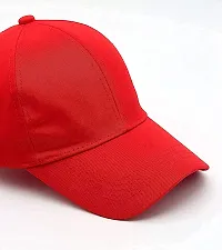 VEERUS Unisex Red Baseball Cap for Men  Women-thumb3