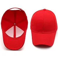 VEERUS Unisex Red Baseball Cap for Men  Women-thumb1