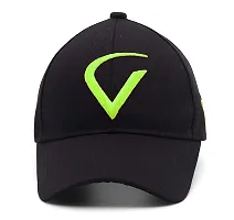 VEERUS Unisex Cotton Baseball Cap (CAP-black-tota_Black_Free Size)-thumb2