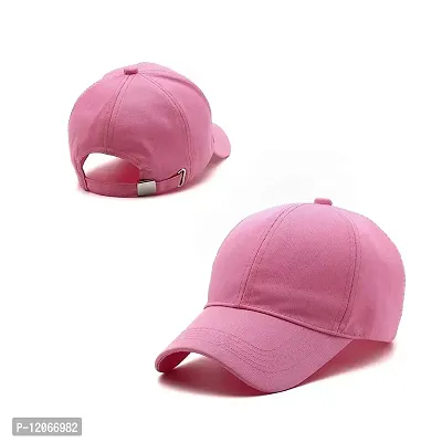 Adult's Cotton Cap (Pack Of 1) (B01_Pink_Free Size)-thumb0