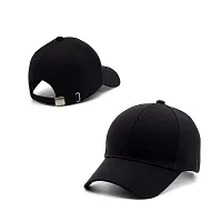 VEERUS Unisex Black Baseball Cap for Men  Women-thumb4