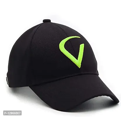 VEERUS Unisex Cotton Baseball Cap (CAP-black-tota_Black_Free Size)