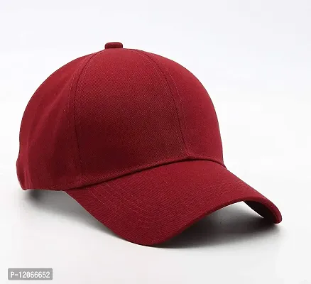 Adult's Cotton Cap (Pack Of 1) (B01_Maroon_Free Size)-thumb2