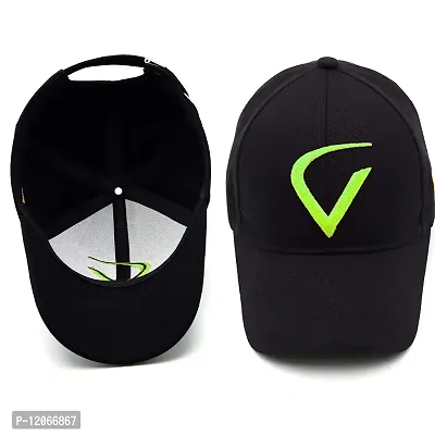 VEERUS Unisex Cotton Baseball Cap (CAP-black-tota_Black_Free Size)-thumb2