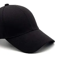 VEERUS Unisex Black Baseball Cap for Men  Women-thumb2