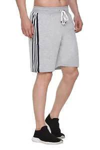 TOLLFREE Men's Solid Running Shorts-Grey-(Size-M)-(Grey 3 Patti-Grey-M)-thumb3