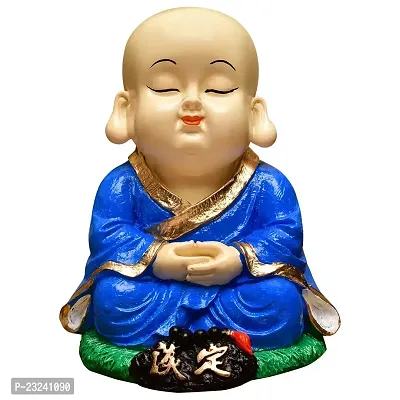 Karigaari India Handcrafted Resine Little Blue Meditating Buddha Showpiece | Buddha Idols for Home Decor I Figurine, Showpiece, Sculpture for Health, Wealth  Prosperity-thumb3