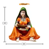 Classic Handcafted Rajasthani Lady With Supda Polyresine Showpiece For Home Decor-thumb2