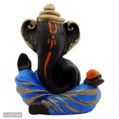 KARIGAARI - Ideas Hand Crafted Poly Resine Lord Ganesha Statue for Home Decor (KK0599, Blue)-thumb2