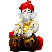 Karigaari India Handcrafted Polyresin Eco Friendly Lord Ganesha Ganpati Idol Figurine | Lord Ganesha Statue for Home Decoration (Multicolor)-thumb3