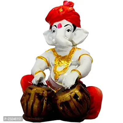 Karigaari India Handcrafted Polyresin Eco Friendly Lord Ganesha Ganpati Idol Figurine | Lord Ganesha Statue for Home Decoration (Multicolor)-thumb4