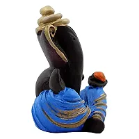 KARIGAARI - Ideas Hand Crafted Poly Resine Lord Ganesha Statue for Home Decor (KK0599, Blue)-thumb2