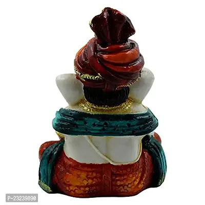 KARIGAARI - Ideas Hand Crafted Poly Resine Lord Ganesha Idol (KK0615, White)-thumb4