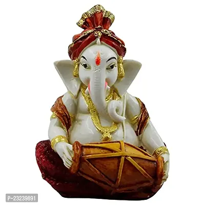 KARIGAARI - Ideas Hand Crafted Poly Resine Lord Ganesha Idol for Showpiece and Gifting (KK0614)-thumb2