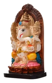 Classic Handcrafted Polyresin Eco Friendly Lord Ganesha Ganpati Idol Figurine | Lord Ganesha Statue For Home Decoration (Multicolor)-thumb2