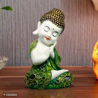 Karigaari India Handcrafted Resine Thinking Buddha Showpiece | Buddha Idols for Home Decor-thumb0