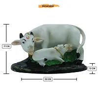 KARIGAARI - Ideas Hand Crafted Holy Cow Statue Figurine for Home Temple-thumb2