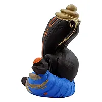 KARIGAARI - Ideas Hand Crafted Poly Resine Lord Ganesha Statue for Home Decor (KK0599, Blue)-thumb4