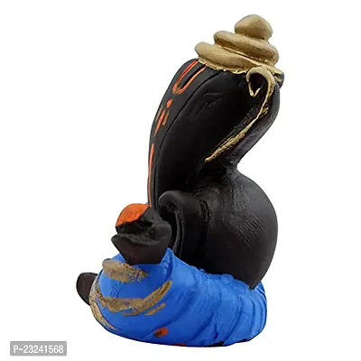 KARIGAARI - Ideas Hand Crafted Poly Resine Lord Ganesha Statue for Home Decor (KK0599, Blue)-thumb5