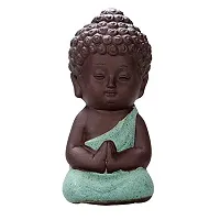 Karigaari India Handcrafted Resin Beautiful Little Buddha Monks Showpiece for Home Decor.-thumb1