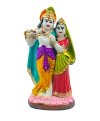 Karigaari India Polyresine Radha  Krishna Showpiece for Car Dashboard I Radha  Kishan Showpiece for Home D?cor (Size : 4 x 2 in)-thumb1