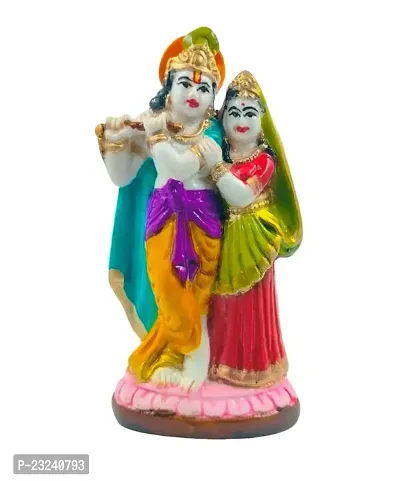 Karigaari India Polyresine Radha  Krishna Showpiece for Car Dashboard I Radha  Kishan Showpiece for Home D?cor (Size : 4 x 2 in)-thumb2