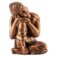 Classic Vishram Buddha Idol (Gold)-thumb1