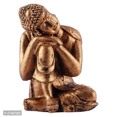 Classic Vishram Buddha Idol (Gold)-thumb2