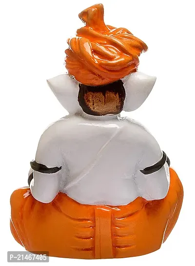 Coriox Ganesha Playing Dholak Polyresine Idol (16 Cm X 13.59 Cm X 13 Cm)-thumb5