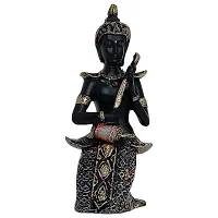 Classic Ideas Hand Crafted Polyresin Krishna Playing Violin Showpiece Home Deacute;cor/Living Room/Bedroom/Office Deacute;cor/Car Dashboard,Black-thumb2