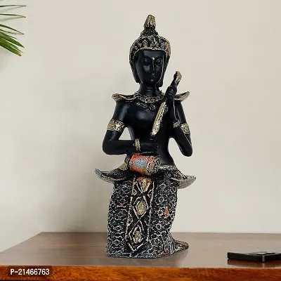 Classic Ideas Hand Crafted Polyresin Krishna Playing Violin Showpiece Home Deacute;cor/Living Room/Bedroom/Office Deacute;cor/Car Dashboard,Black