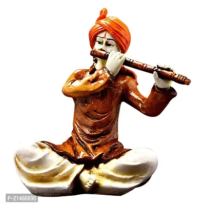 Classic- Ideas Hand Crafted Polyresin Copper Eco Friendly Rajasthani Idol Figurine-thumb3
