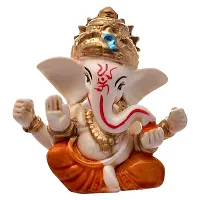 Karigaari India Handcrafted Polyresin Eco Friendly Lord Ganesha Ganpati Idol Figurine | Lord Ganesha Statue for Home Decoration (Multicolor)-thumb3