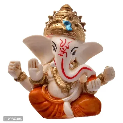 Karigaari India Handcrafted Polyresin Eco Friendly Lord Ganesha Ganpati Idol Figurine | Lord Ganesha Statue for Home Decoration (Multicolor)-thumb4