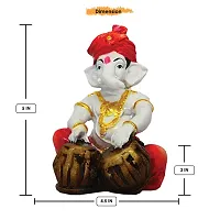 Karigaari India Handcrafted Polyresin Eco Friendly Lord Ganesha Ganpati Idol Figurine | Lord Ganesha Statue for Home Decoration (Multicolor)-thumb4