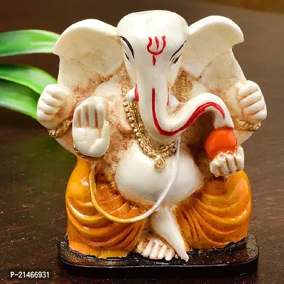 Classic Handcrafted Polyresin Eco Friendly Lord Ganesha Ganpati Idol Figurine | Lord Ganesha Statue For Home Decoration (Multicolor)-thumb3