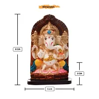 Classic Handcrafted Polyresin Eco Friendly Lord Ganesha Ganpati Idol Figurine | Lord Ganesha Statue For Home Decoration (Multicolor)-thumb4