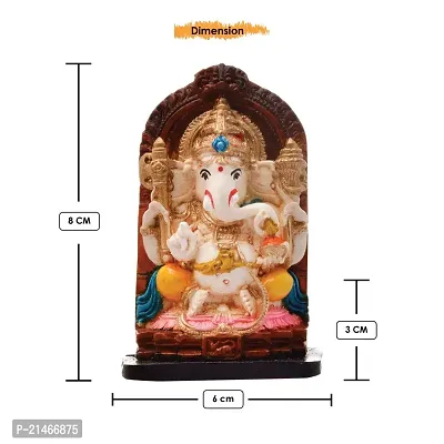 Classic Handcrafted Polyresin Eco Friendly Lord Ganesha Ganpati Idol Figurine | Lord Ganesha Statue For Home Decoration (Multicolor)-thumb5