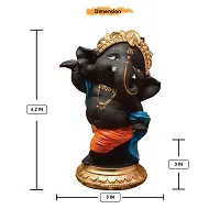 Karigaari India Handcrafted Polyresin Eco Friendly Lord Ganesha Ganpati Idol Figurine | Lord Ganesha Statue for Home Decoration (Multicolor)-thumb4