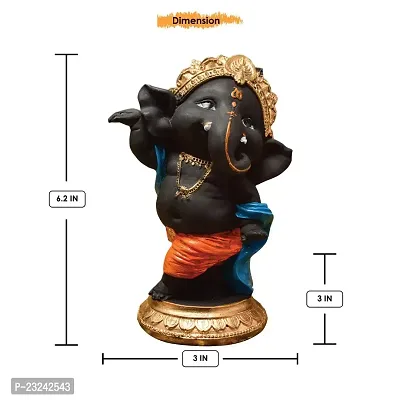 Karigaari India Handcrafted Polyresin Eco Friendly Lord Ganesha Ganpati Idol Figurine | Lord Ganesha Statue for Home Decoration (Multicolor)-thumb5