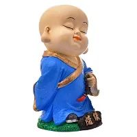 Classic Buddha Showpiece In Blue In Reading Mantras I Buddha Idols For Home Deacute;cor I Figurine, Showpiece, Sculpture For Health, Wealth and Prosperity-thumb4