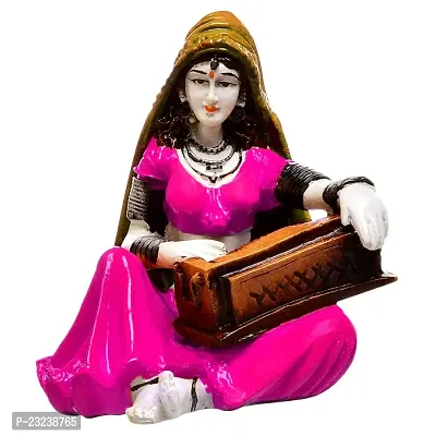 KARIGAARI - Ideas Hand Crafted Rajasthani Traditional Showpiece Women Figurine Idol for Home Decoration-thumb2